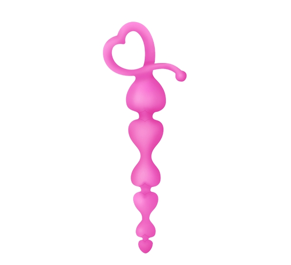 Herz-Analkette aus Silikon