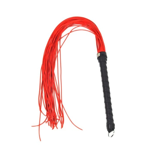 Flogger aus Leder rot